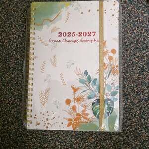2025-2027 Daily Weekly Monthly 14-Month Spiral Planner Colorful Botanicals
